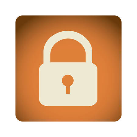 orange emblem lock icon, vector illustraction design imageのイラスト素材