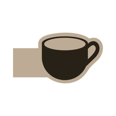 dark contour cup icon, vector illustraction design imageのイラスト素材