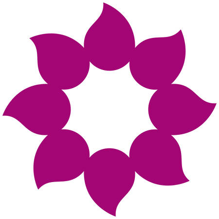 magenta petals forming flower icon vector illustrationのイラスト素材