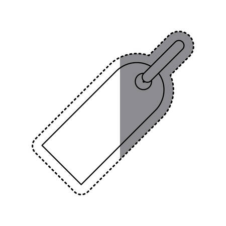 Sticker shading silhouette hanging price tag icon vector illustrationのイラスト素材