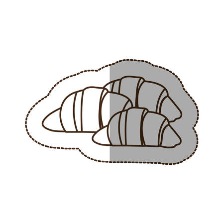 figure croissant bread icon, vector illustraction design imageのイラスト素材