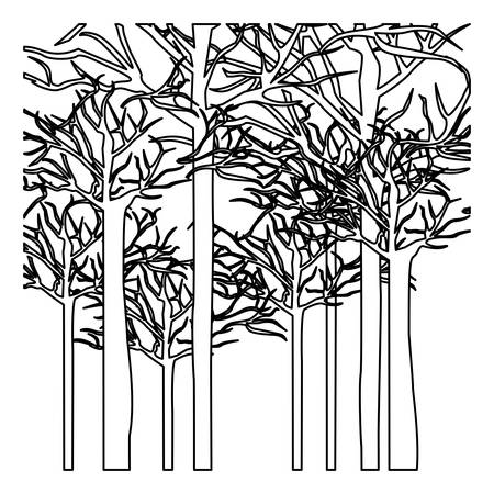 Figure trees without leaves icon.のイラスト素材