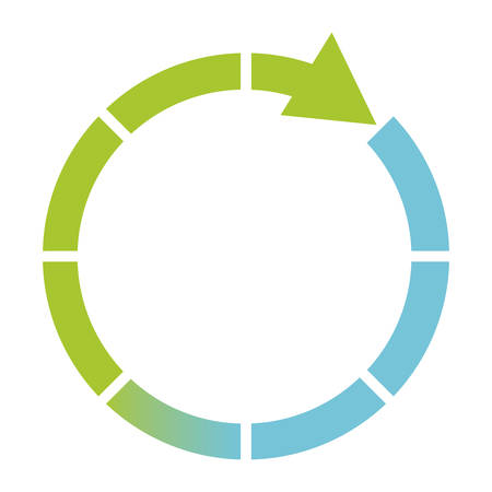 green and blue cycle icon, vector  design imageのイラスト素材