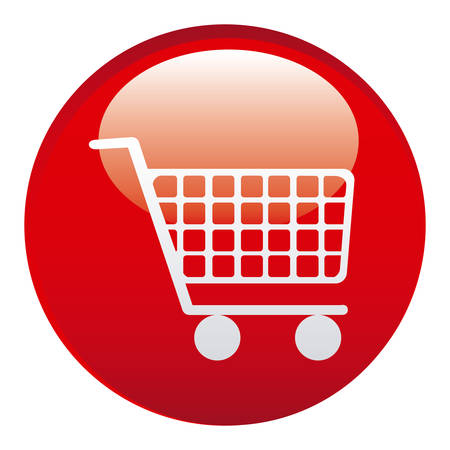 red car shopping emblem icon, vector illustraction designのイラスト素材