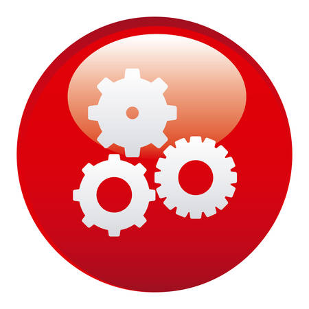red gears emblem icon, vector illustraction designのイラスト素材