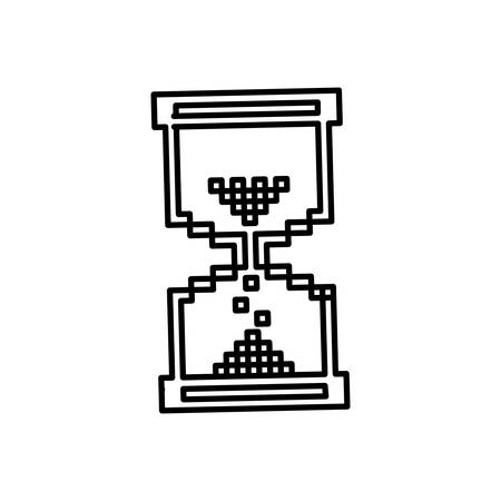 figure pixel hourglass icon, vector illustraction designのイラスト素材
