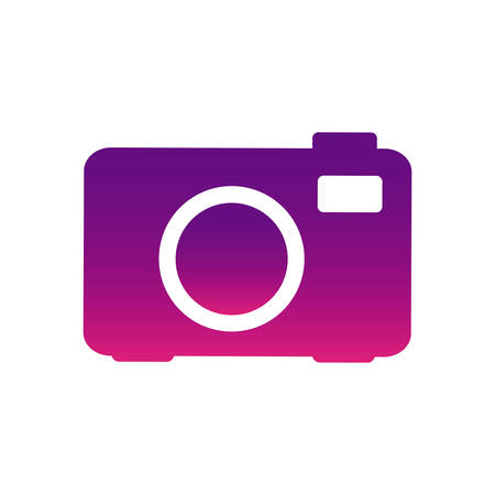 purple camera photo icon, vector illustraction designのイラスト素材