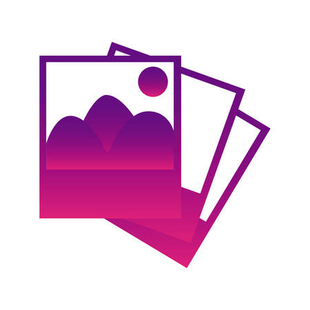 purple pictures photos icon, vector illustraction designのイラスト素材
