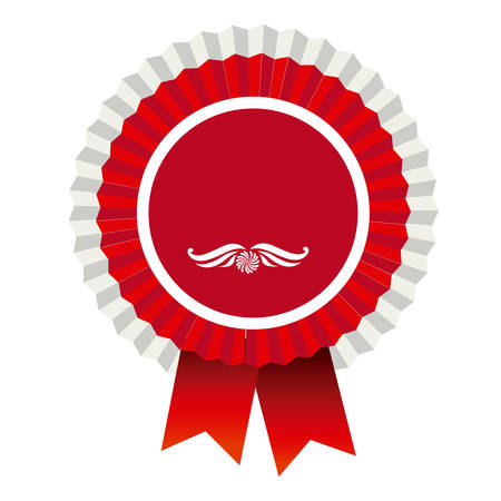red round emblem with ribbon icon, vector illustration designのイラスト素材