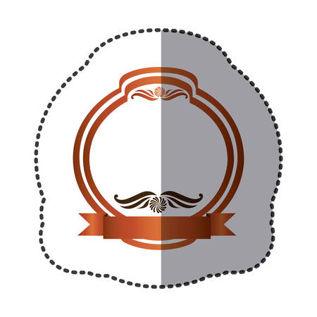 pink emblem with symbols inside icon, vector illustraction designのイラスト素材