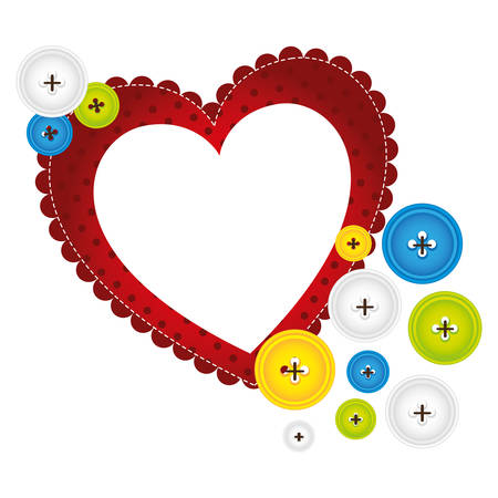 red heart with bubbles icon, vectorのイラスト素材