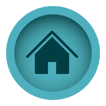 blue color circular frame with silhouette house icon vector illustrationのイラスト素材