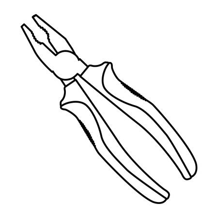 silhouette front view plier icon vector illustrationのイラスト素材