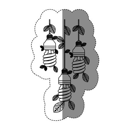 save bulb hanging eco, vector illustration designのイラスト素材