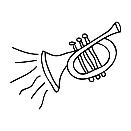 musical trumpet instrument icon, vector illustration designのイラスト素材