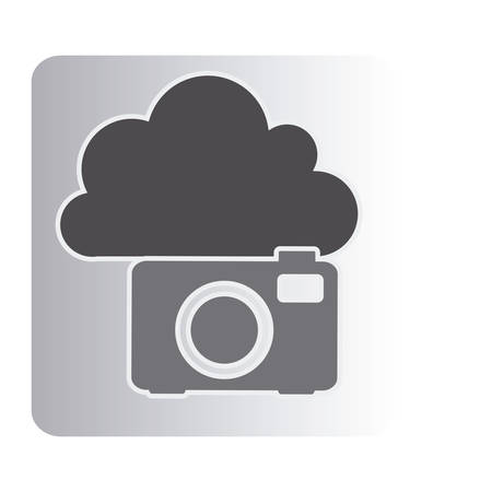 cloud camera network icon, vector illustration designのイラスト素材
