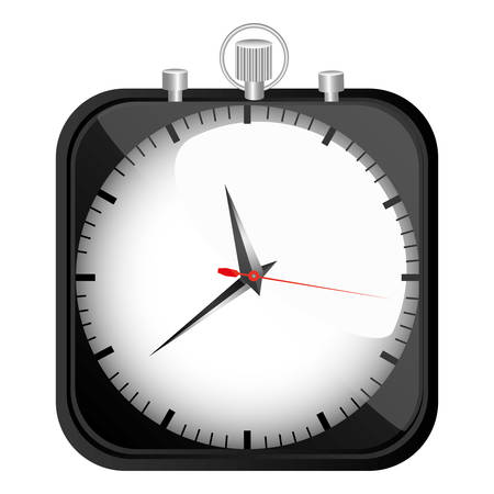black stopwatch time icon, vector illustration designのイラスト素材