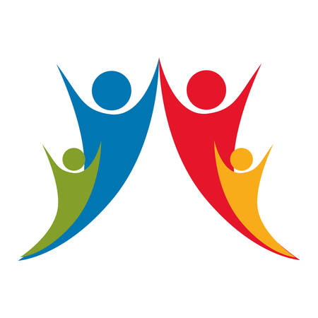 people together family icon, vector illustration designのイラスト素材