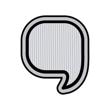 monochrome rounded square speech and black outline with vertical lines at background vector illustrationのイラスト素材