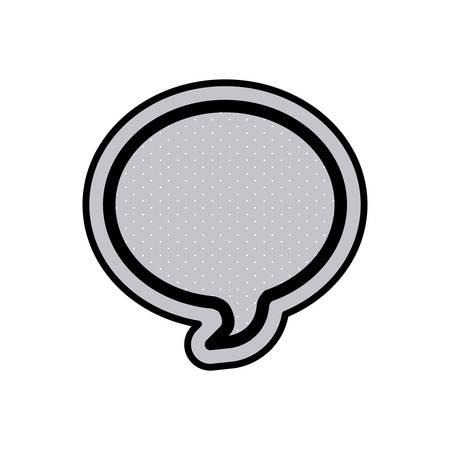 monochrome oval speech and black outline with dotted background vector illustrationのイラスト素材