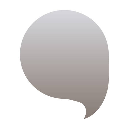 silhouette of circular speech in grayscale color vector illustrationのイラスト素材