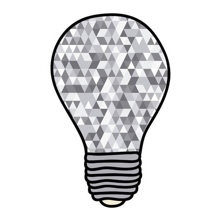 hand drawn background with light bulb and abstract glass vector illustrationのイラスト素材
