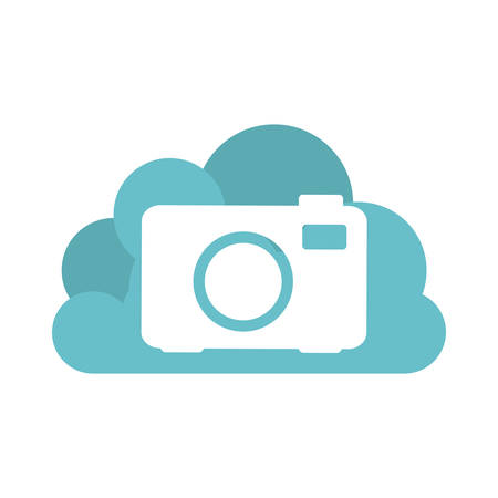 global cloud online camera icon, vector illustrationのイラスト素材