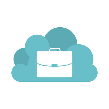 global cloud online briefcase icon, vector illustrationのイラスト素材