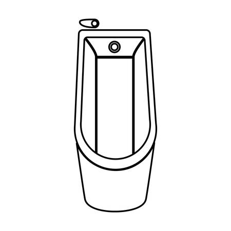 monochrome contour of bathtub in top view vector illustrationのイラスト素材