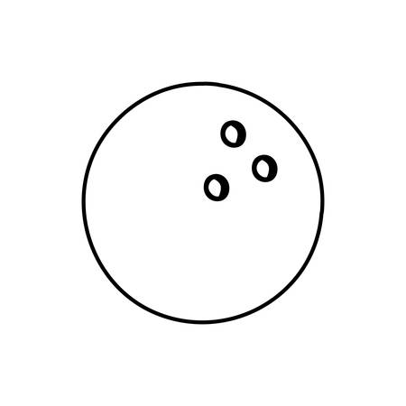 monochrome contour of bowling ball vector illustrationのイラスト素材