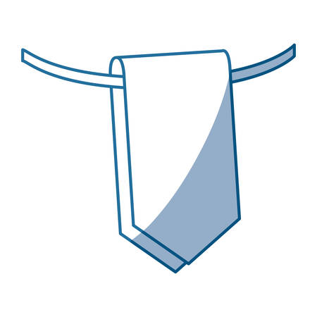blue color silhouette flag in a rope for decoration closeup vector illustrationのイラスト素材