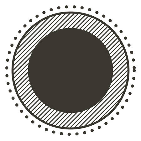 Vintage circle label icon. Banner sticker badge and decorative theme. Isolated design. Vector illustrationのイラスト素材