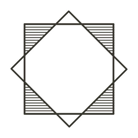 Vintage frame label icon. Banner sticker badge and decorative theme. Isolated design. Vector illustrationのイラスト素材