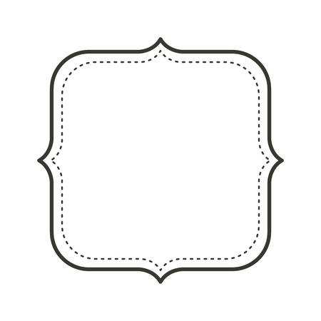 Vintage frame label icon. Banner sticker badge and decorative theme. Isolated design. Vector illustrationのイラスト素材