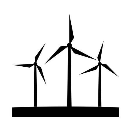 Wind mill icon. Ecology renewable innovation and alternative theme. Vector illustrationのイラスト素材