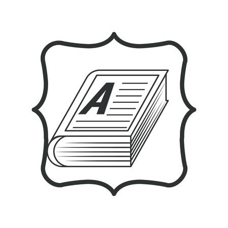 Book icon. School education learning and knowledge theme. Isolated design. Vector illustrationのイラスト素材