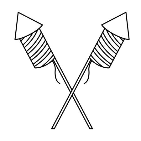 Firework icon. Celebration fair carnival party and event theme. Isolated design. Vector illustrationのイラスト素材