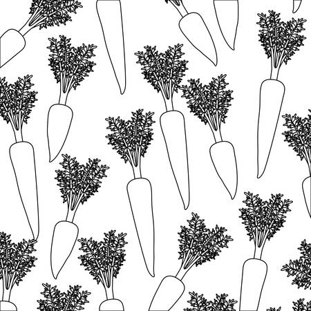 black silhouette with pattern of carrots vector illustrationのイラスト素材