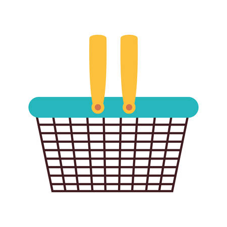 silhouette color with metallic shopping basket vector illustrationのイラスト素材