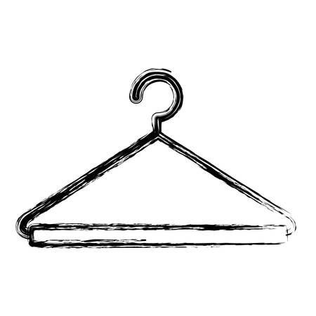 monochrome blurred silhouette of hook closet shirt vector illustrationのイラスト素材