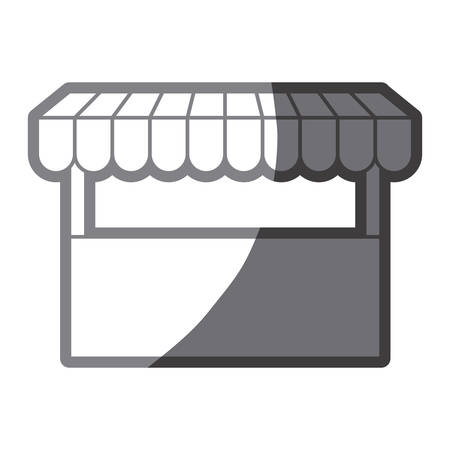 grayscale silhouette of store icon vector illustrationのイラスト素材