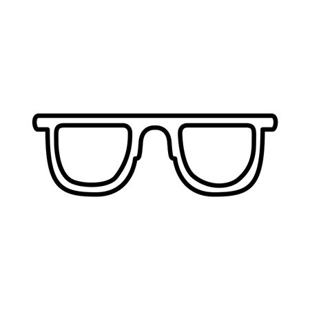 black silhouette of sunglasses icon vector illustrationのイラスト素材