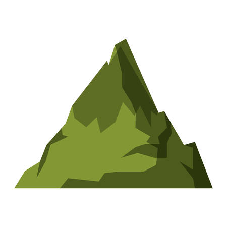 white background with green silhouette of mountain vector illustrationのイラスト素材