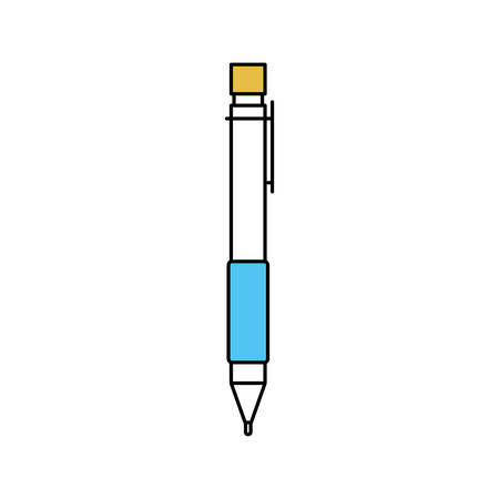 color sectors silhouette of pen icon vector illustrationのイラスト素材