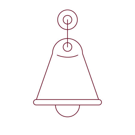 dark red line contour of wall light sconce vector illustrationのイラスト素材