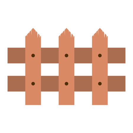 white background with wooden fence vector illustrationのイラスト素材