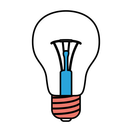 silhouette color sections of light bulb icon vector illustrationのイラスト素材