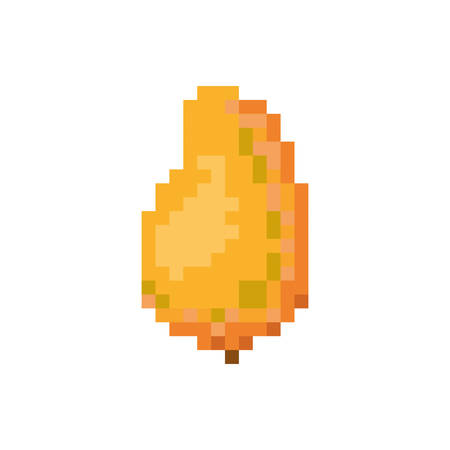 Color pixelated fire flame element vector illustrationのイラスト素材