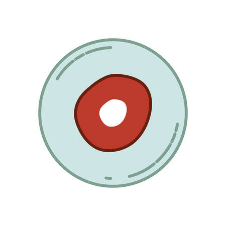 color silhouette of front view ovum vector illustrationのイラスト素材