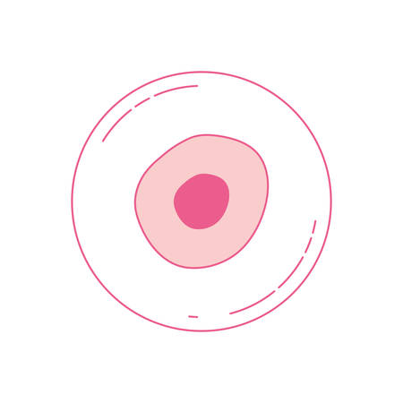 pink silhouette of front view ovum vector illustrationのイラスト素材